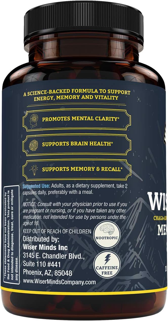 Nootropic | Memory, Focus, Mental Clarity Supplement | Lions Mane Ashwagandha