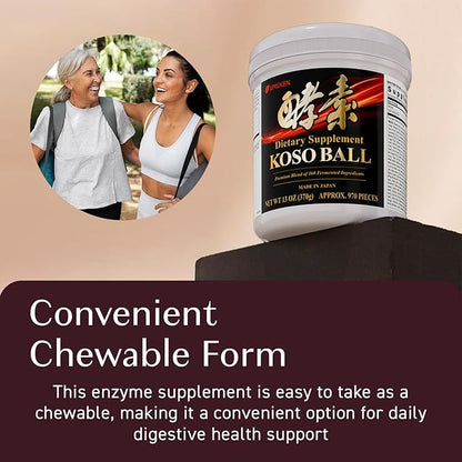 Umeken Koso Ball Infused with Pure 160 Fermented Ingredients, Japanese Supplements for Overall Wellness & Balanced Nutrition, Large 1 Pack, 970 Pieces