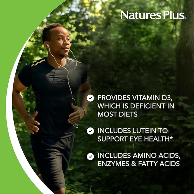 Natures Plus Ultra Source of Life No-Iron Multivitamin - 180 Tablets - Supports Immune Health, Energy & Overall Well-Being - with Lutein & Vitamin D3 - Vegetarian & Gluten Free - 60 Servings