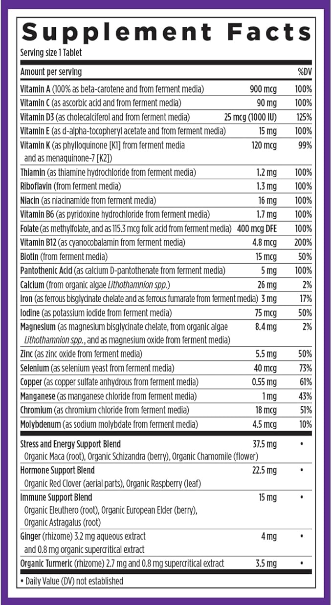 New Chapter Women's Multivitamin for Immune, Beauty + Energy Support with 20+ Nutrients -- Every Woman's One Daily, Gentle on the Stomach, 96 Count