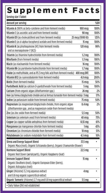 New Chapter Women's Multivitamin for Immune, Beauty + Energy Support with Fermented Nutrients - Every Woman's One Daily, Made with Organic Vegetables & Herbs, Non-GMO, Gluten Free, 48 Count