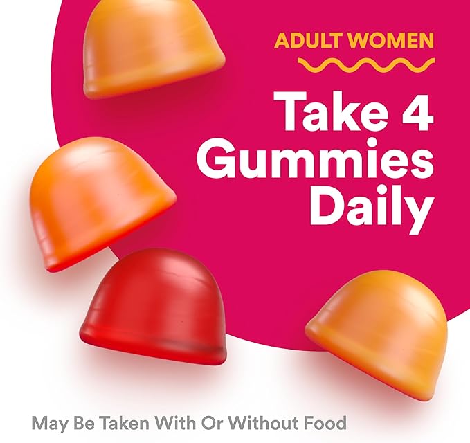 SmartyPants Organic Women's Multivitamin Gummies: Biotin, Probiotics, Methylfolate, Omega 3 (ALA), Vitamin D3, C, Vitamin B12, B6, Vitamin A, K & Zinc, Gluten Free, 120 Count (30 Day Supply)