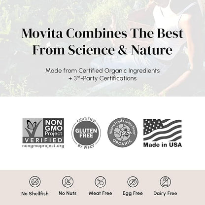 Movita Prenatal Multivitamin – Organic Fermented Whole Foods for Healthy Pregnancy, Fetal Development & Postnatal Support – Vegan, Gluten-Free, Non-GMO, 30-Day Supply (Eco-Friendly Refill Pouch)