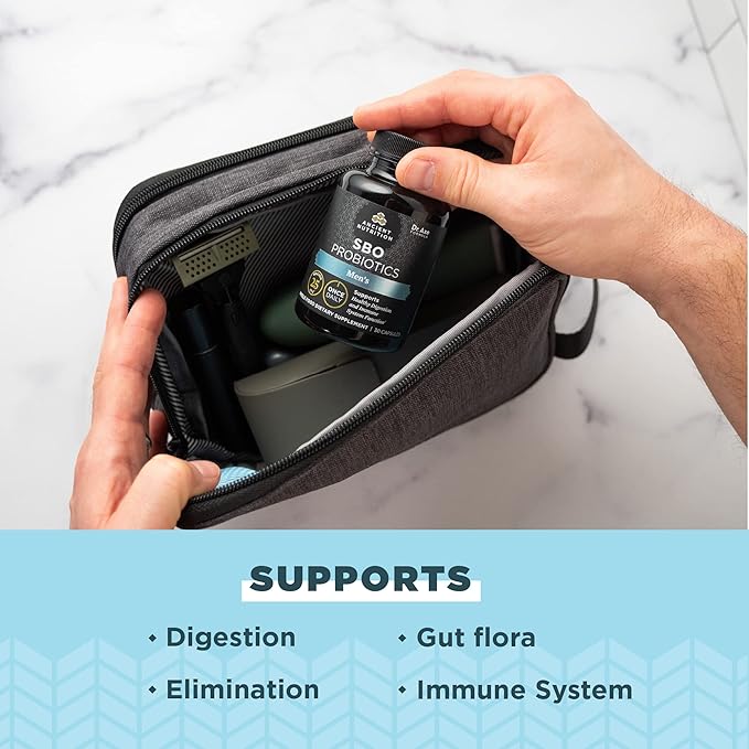 Probiotics for Men by Ancient Nutrition, SBO Probiotics Men's Once Daily 30 Ct, for Healthy Digestion and Immune System Function Support, 25 Billion CFUs* Per Serving