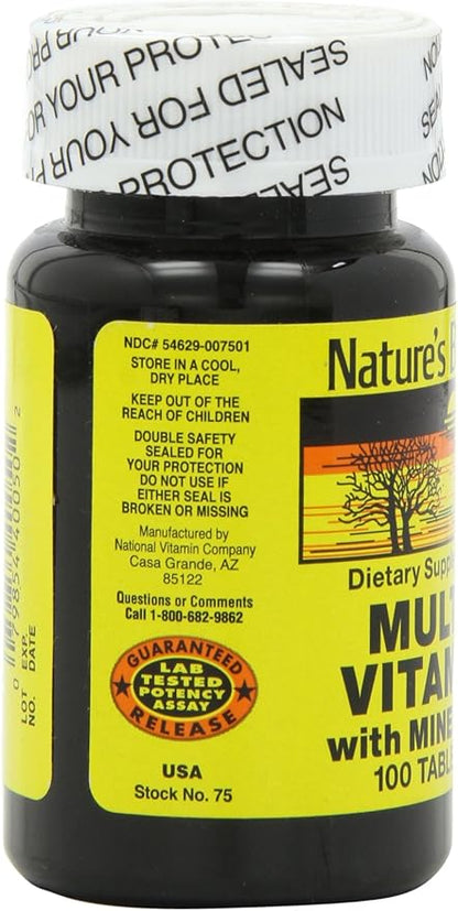 Nature's Blend NAT B MULTIVITAMIN & MIN TB, Assorted, 100 Count (Pack of 2)