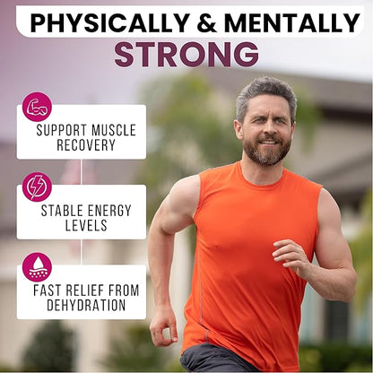 Electrolytes Powder Plus (50 Servings) Black Tea Hibiscus Electrolyte Powder Keto, Sugar Free, Pink Himalayan Salt,1000mg Potassium,120mg Calcium,120mg Magnesium, Hydration Powder