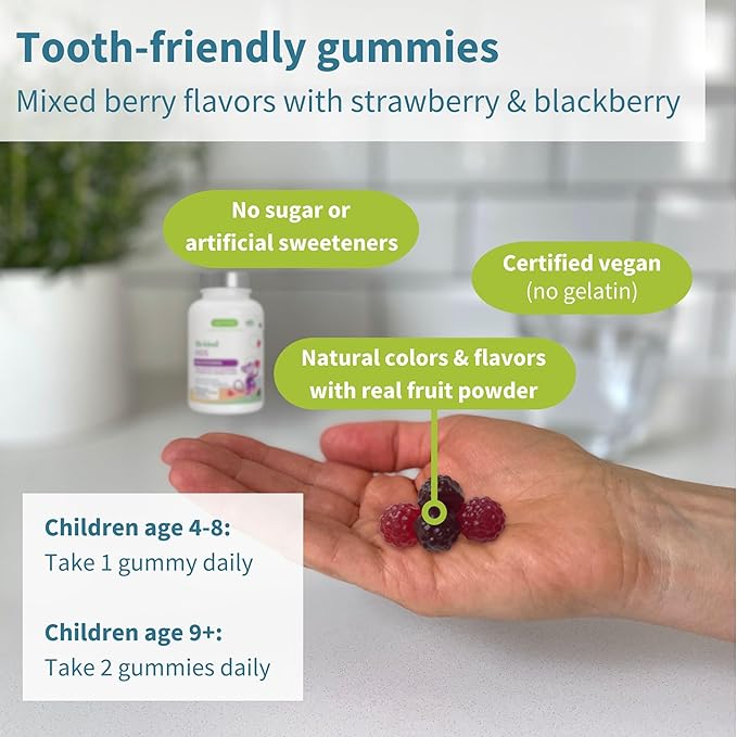 Methylated Kids Multivitamin Gummy, MTHFR Supplement with B-Vitamins & Vitamin D, No Artificial Sweeteners or Flavors, Sugar Free, Age 4+, 90 Berry Gummies, Non-GMO, Halal, Clean Label, by Igennus