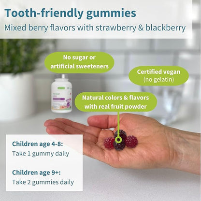 Methylated Kids Multivitamin Gummy, MTHFR Supplement with B-Vitamins & Vitamin D, No Artificial Sweeteners or Flavors, Sugar Free, Age 4+, 90 Berry Gummies, Non-GMO, Halal, Clean Label, by Igennus