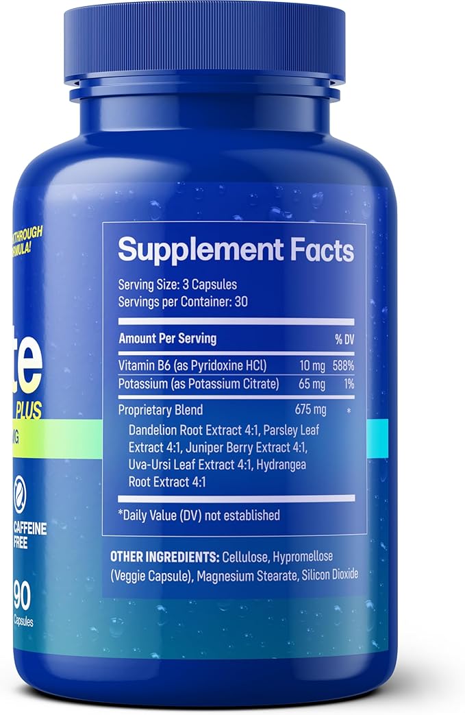 Water Pills for Swollen Feet & Legs (Easy-to-Swallow) Reduces Water Retention, Puffiness Without Side Effects - Top Value & Quality for Water Weight Loss - Diulite Will Have a Fast Effect on Your Body