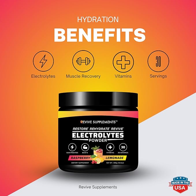 Raspberry Lemonade Electrolytes - Keto-Friendly Essential Vitamins and Electrolytes for fasting - BCAA Electrolyte Powder and Multivitamins for instant hydration - No Sugar - No Caffeine- Made in USA