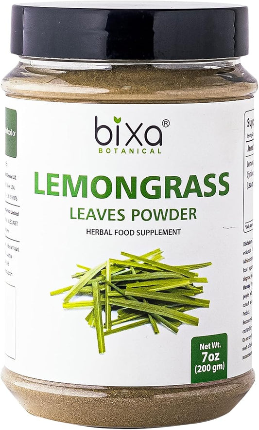 bixa BOTANICAL Lemongrass Powder (Cymbopogon citratus) 200gm (7 Oz) | Excellent Detox Cleanse | Superfood Ayurveda herb for Increase Urinary Output and Remove Toxic Waste