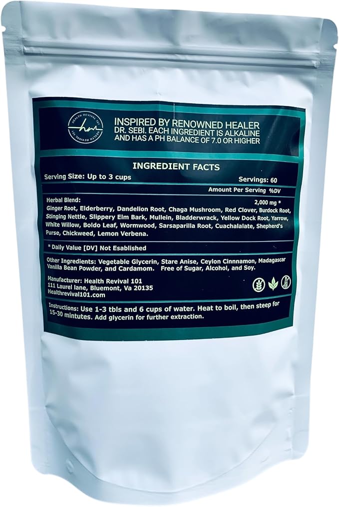 Herbal Alkablend- 20 Ingredient Tea- Holistic Wellness | Optimal Versatility in Health |Supports Immune System, Digestion, and Energy | Natural Body Cleanse and Detox