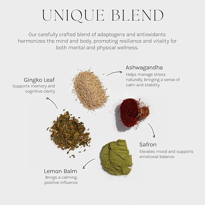 UDEA Wellness - The Mood Pill Daily Supplement For Cognitive Support | Clean Supplements for Vitality (30 Capsules)