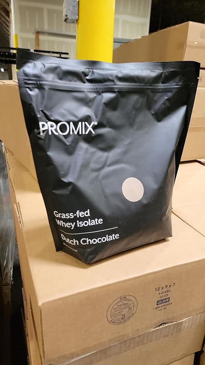 Promix Whey Protein Isolate Powder, Chocolate - 5lb Bulk - Grass-Fed & 100% All Natural - ­Post Workout Fitness & Nutrition Shakes, Smoothies, Baking & Cooking Recipes - Gluten-Free & Keto-Friendly