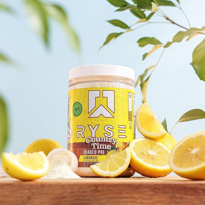 RYSE Loaded Pre Workout Powder Supplement for Men & Women | Pumps, Energy, Focus | Beta Alanine + Citrulline | 325mg Caffeine | 30 Servings (Country Time Lemonade)
