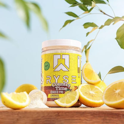 RYSE Loaded Pre Workout Powder Supplement for Men & Women | Pumps, Energy, Focus | Beta Alanine + Citrulline | 325mg Caffeine | 30 Servings (Country Time Lemonade)