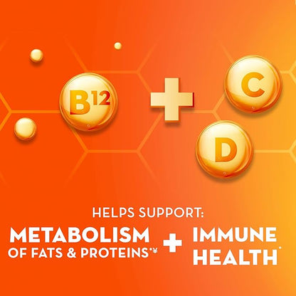 Metamucil Fizzy Fiber Supplement + Vitamins, Plant Based Psyllium Fiber Powder with Vitamins C, D & B12, Daily Supplement for Regularity + Metabolism of Fats and Proteins, Citrus Flavor, 90 Servings