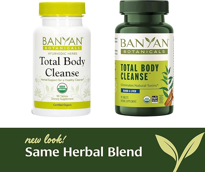 Banyan Botanicals Total Body Cleanse – Organic Cleanse Supplement with Amla & Manjistha – Supports Healthy Digestion, Detox, & Natural Cleansing* – 90 Tablets – Non GMO Sustainably Sourced Vegan
