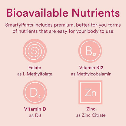 SmartyPants Gummy Multivitamin for Women 50 and Over: Omega 3 Fish Oil (EPA/DHA), Methylfolate, CoQ10, Vitamin D3, C, Vitamin B12, B6, Vitamin A, K & Zinc, Gluten Free, 120 Count (30 Day Supply)