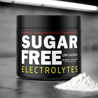 – Rapid Hydration Powder, Zero Calorie, Essential Raw Electrolytes Blend, Keto Friendly with No Sugar, Raw Electrolyte Powder (Unflavored)