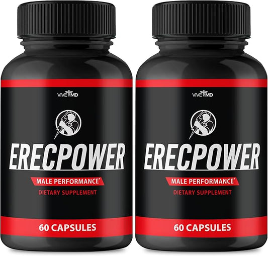 Erecpower for Men Capsules - Erecpower Pills Advanced Formula - Maximum Strength, ErecPower for Men Supplement Erec Power 60 Capsules, Erec Power Vitamin Pills Reviews (2 Pack)