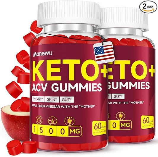 Keto ACV Gummies - ACV Keto Gummies Diet Supplement for Women Men - 1500mg Natural Apple Cider Vinegar with Mother - Low-Sugar, Gluten Free, Vegan, Non-GMO, Made in USA, 120 Count