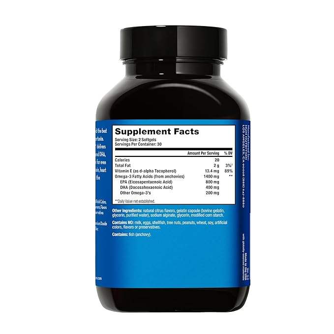 HUM OMG! Omega The Great - Triple Omega 3 Fish Oil Supplement with DHA, EHA & Vitamin E to Support Bright & Even Skin Tone - Gluten Free & Non-GMO (60-Count)