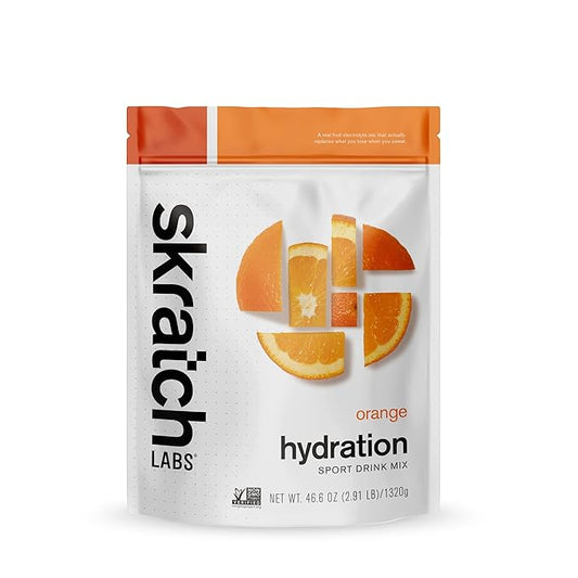 Skratch Labs Hydration Powder | Sport Drink Mix | Electrolytes Powder for Exercise, Endurance, and Performance | Orange | 60 Servings | Non-GMO, Vegan, Kosher