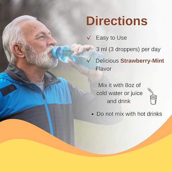 Liposomal Men's 50+ Liquid Multivitamin Drops | Non-GMO | Sugar Free | Gluten Free | 30 Day Supply | 3 FL Oz | Supports Brain Health, Immunity and Energy Production