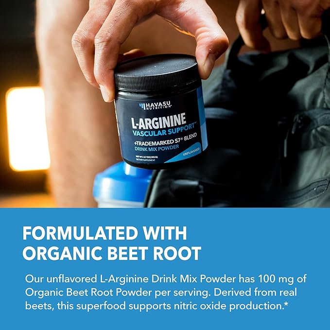 Pre Workout Powder - L Arginine Powder Nitric Oxide Supplement for Men and Women - Pre and Post Workout Support - L-Arginine L Citrulline and Beet Root Powder - Endurance and Performance - Unflavored