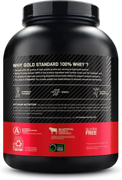 Optimum Nutrition Gold Standard 100% Whey Protein Powder, Vanilla Ice Creme, 5 Pound (Packaging May Vary)