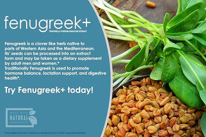 VH Nutrition Fenugreek+ | Fenugreek Capsules for Women | 1400mg Lactation Supplement* | Extra Strength Mother's Breastfeeding Support Formula* | Easy to Swallow 60 Capsules