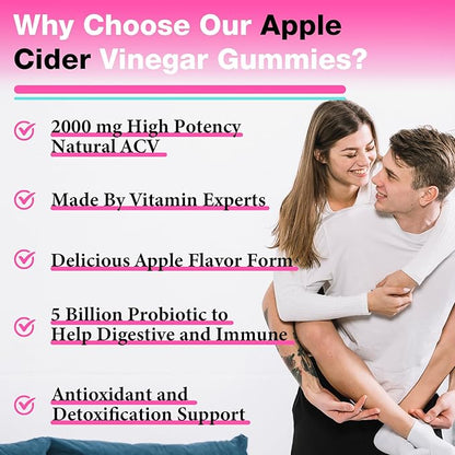 Keto Acv Gummies, Fast Ripped Apple Cider Vinegar Gummies, Max Strength 2000mg, ACV Gummies for Metabolism, Digestion, Detox & Cleanse, Formulated with Green Tea, B6 & B12, 120 Counts