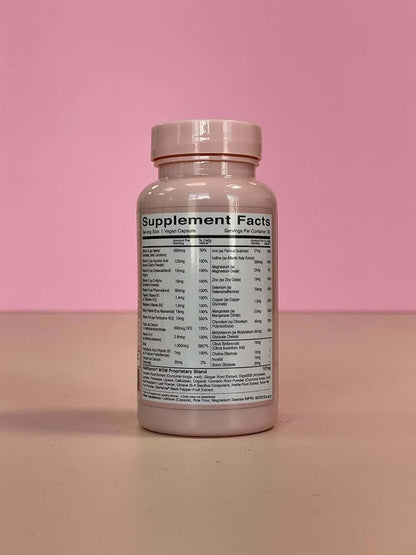 HAIRtamin MOM Vegan Prenatal & Postnatal Multivitamin Capsules & Hair Vitamins, Postpartum, Breastfeeding, Hair Nails, and Skin Vitamins for Women with Biotin, Zinc, Iron (3-Pack)