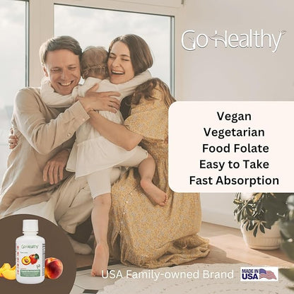 Go Healthy Liquid Multivitamin for Women, Men, Teens, 50 Plus – Vegan Vitamin & Mineral Supplement, Adult Energy & Immune Support, Easy-to-Absorb, Delicious Fruit Flavor – 32 Servings