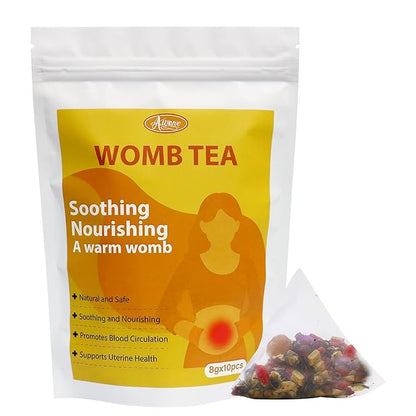 Auranic Natural Womb Detox Tea, Uterus Cleansing Detox Tea for Women to Get Pregnant Fast Fertility Tea, Herbal Fibroid Tea for Relieve Menstrual & Period Cramps, Uterus Cleanse Woman Health Care