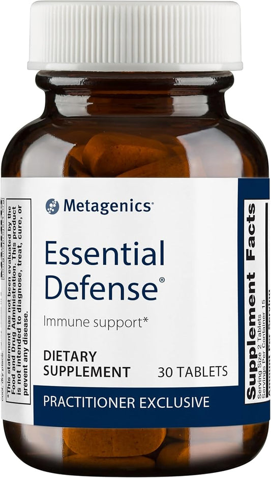 Metagenics Essential Defense - Immune Support* - Traditional Chinese Ingredients - Supplement with Licorice Root Extract, Ginger & Isatis - Non-GMO, Gluten-Free & Vegetarian - 30 Tablets
