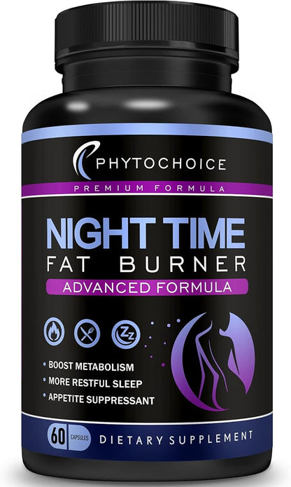 Night Time Weight Loss Pills -Carb Blocker Appetite Suppressant with Melatonin-Fat Burner Diet Pills that Work Fast for Women-Nighttime Metabolism Booster-Overnight Fat Burning Pills-1 Pack