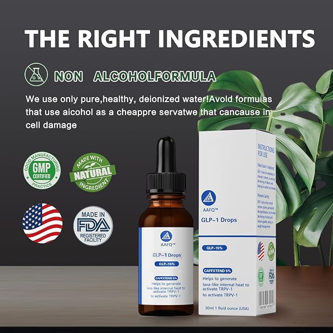 GLP-1 Supplement Drops for Men and Women, 1 Fl Oz