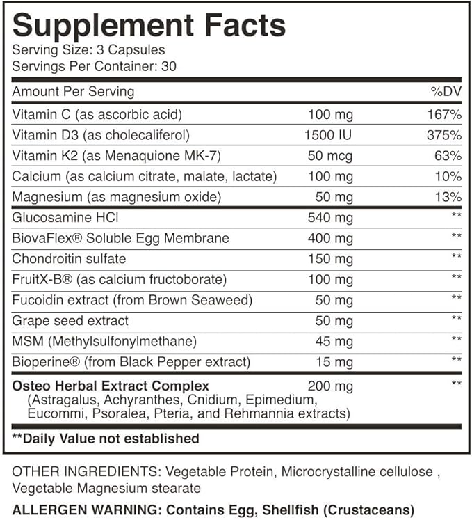 Motion 5 - Glucosamine Chondroitin MSM Supplement - 90 Capsules (30 Day Supply)