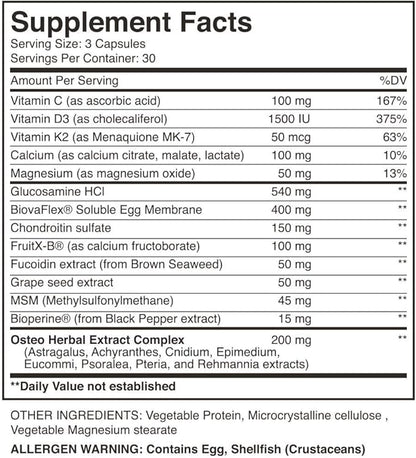 Motion 5 - Glucosamine Chondroitin MSM Supplement - 90 Capsules (30 Day Supply)