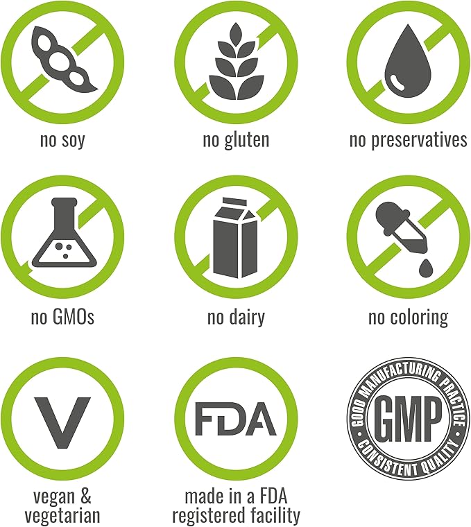 NATURELO Plant Protein Powder, Vanilla, 22g Protein - Non-GMO, Vegan, No Gluten, Dairy, or Soy - No Artificial Flavors, Synthetic Coloring, Preservatives, or Additives - 20 Servings