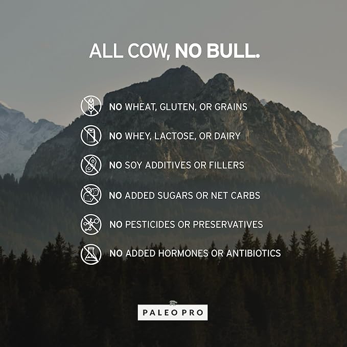 PaleoPro Protein Powder, Gluten Free, Dairy Free, Whey Free, Soy Free, No Added Hormones, Pastured Grass-fed Beef, Minimally Processed Paleo Ingredients, 1lb/454g, About 15 Servings, Mayan Mocha