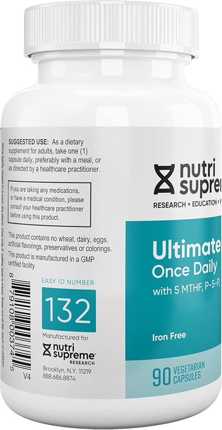 Nutri Supreme Ultimate Multivitamin for Men and Women, with Over 20 Vitamins and Minerals, Daily Nutritional Supplement for Immune Support, Kosher, Vegetarian 90 Day Supply