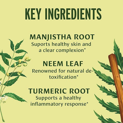 Banyan Botanicals Blood Cleanse Tablets – Organic Clear Skin Supplement with Manjistha & Neem – Blood Cleanser Herbs for Natural Detox & Healthy Skin* – 90 Tablets – Non GMO Sustainably Sourced Vegan