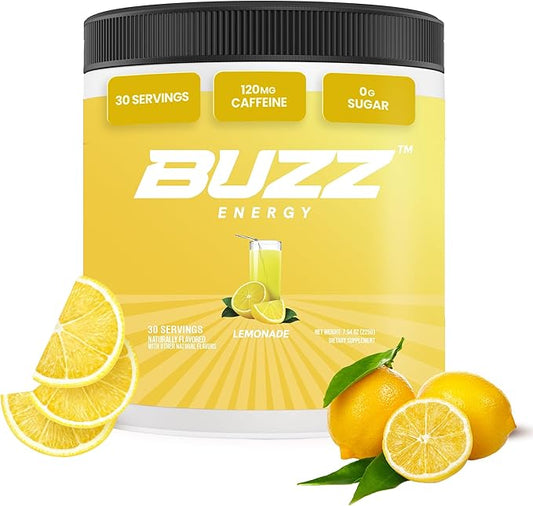 Morning Buzz Energy Drink Powder - Energy Boost Energy Drink - Sugar-Free Energy with Antioxidants - Morning Kick and Sports Nutrition Endurance Product - 30 Servings, Lemonade, 8 Ounces