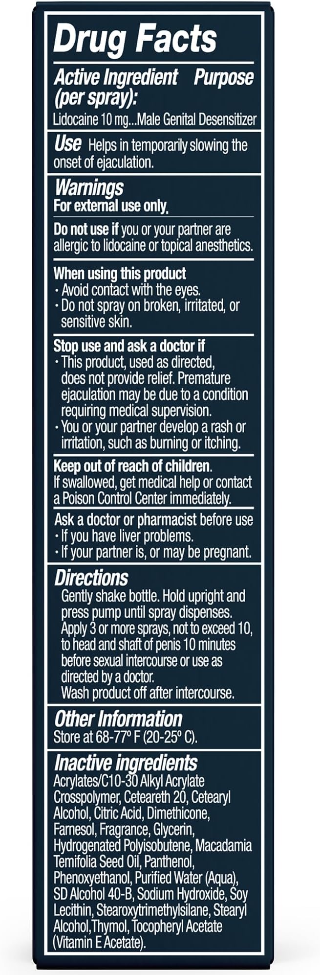 Promescent Desensitizing Delay Spray for Men Clinically Proven to Help You Last Longer in Bed - Better Maximized Sensation + Prolong Climax for Him, 2.6 ml
