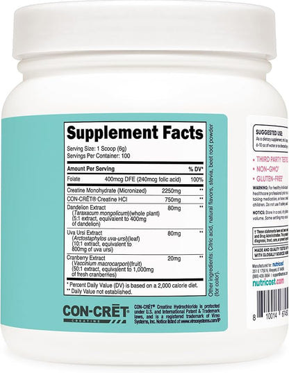 Nutricost Creatine Monohydrate Powder for Women, Micronized, Strawberry Lemonade, 100 Servings - Vegetarian, Non-GMO, Gluten Free