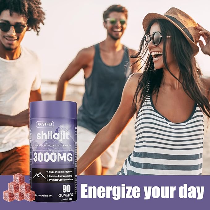 Pure Himalayan Shilajit Gummies for Men & Women - 100% Natural & Organic | 85+ Trace Minerals & Fulvic Acid | 90 Count | Individually Packaged