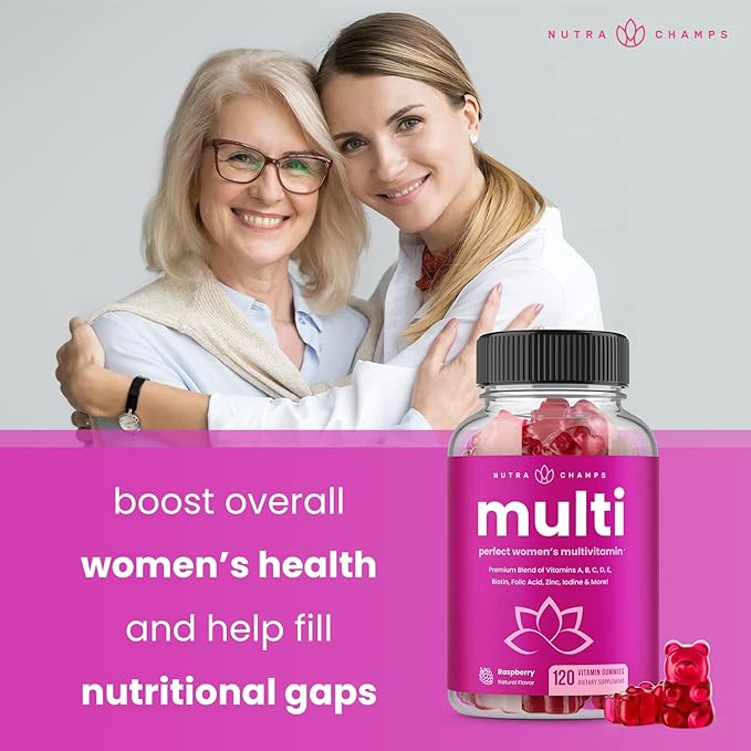Multivitamin for Women 14+ | Womens Multivitamin Gummies, 240 Count | Vitamins A, B, C, D, E, Biotin, Folic Acid | Womens Gummy Multivitamins | Chewable Daily Multi Gummy Vitamins for Women (2 Pack)